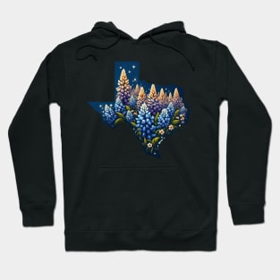 Texas Wildflowers - Texas Bluebonnets Hoodie